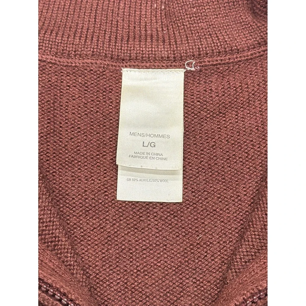 The‎ North Face Mens Large Brown Quarter Zip Sweater Orange Stripe Gorpcore